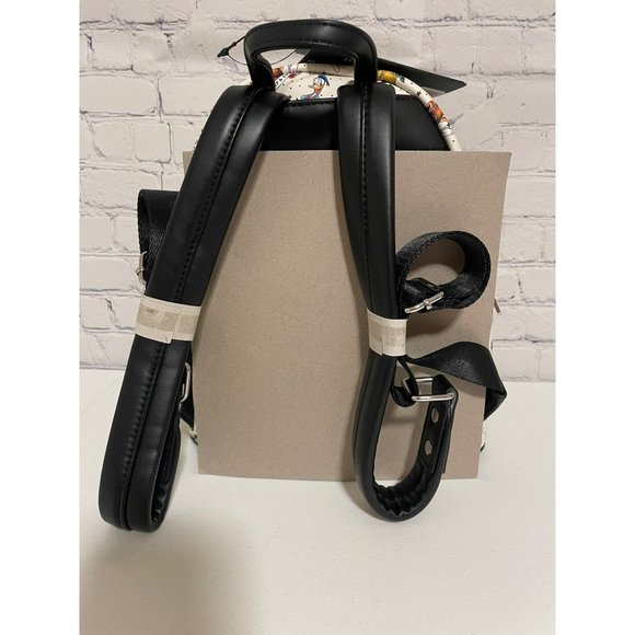 Loungefly Disney Mickey And Friends Tattoo Mini Backpack White Black Bag NEW - Picture 5 of 11